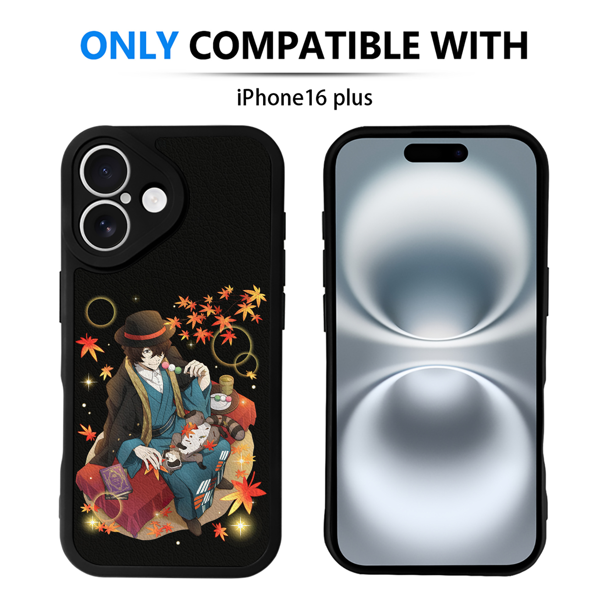 （画像用） 文豪ストレイドッグス Bungo Stray Dogs 【iPhone 16シリーズ対応】シリコンスマホケース（レザー調） 材質：シリコン